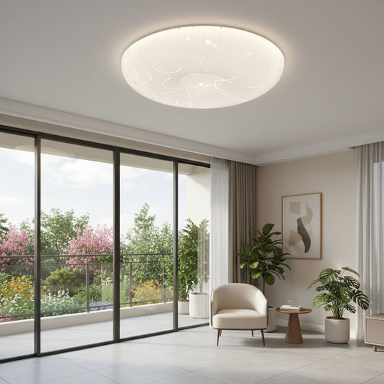 Okrągła lampa sufitowa LED 23 cm, 22 W, 3000 K / 4000 K / 6000 K, biała, metalowa i akrylowa lampa sufitowa LED Domyślny tytuł Alessandro Design