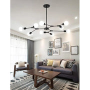 Żyrandol Architek Nona, 9x E27, czarny, metalowy