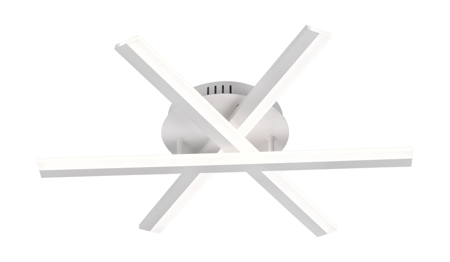 Żyrandol LED z pilotem ZOE, 40 W, światło zimne/ciepłe/neutralne, ściemnialny, biały