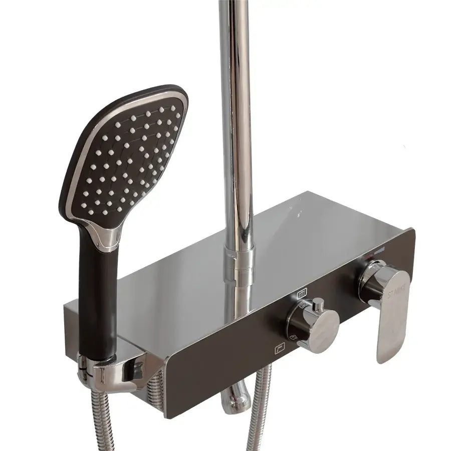 Kolumna prysznicowa, mosiądz sanitarny, czarny, SJG/2750