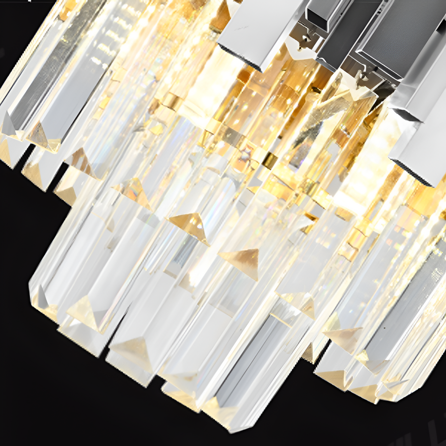 BLOIS Nobile Kryształowy Żyrandol 5xE14, Średnica 40cm, Srebrny, Regulowana Wysokość