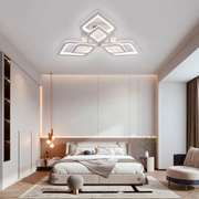 Żyrandol LED z pilotem DALIA 64W, 3-płatkowy, światło zimne/ciepłe/neutralne, ściemnialny, biały