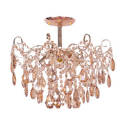 Żyrandol kryształowy Fiamma, 4x E27, średnica 50 cm, złoty
