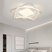 LED żyrandol z nowoczesnym pilotem 106W, 2 kwadraty, zimno/gorące/neutralne światło, niestabilne, białe