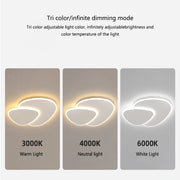 LED żyrandol z zdalnym sterowaniem pieprzy światło 98W, owalne, zimne/gorące/neutralne światło, niestabilne, białe