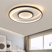 LED żyrandol z pilotem Figurato, 120 W, 3 kółka, zimno/gorące/neutralne światło, niestabilne, czarne