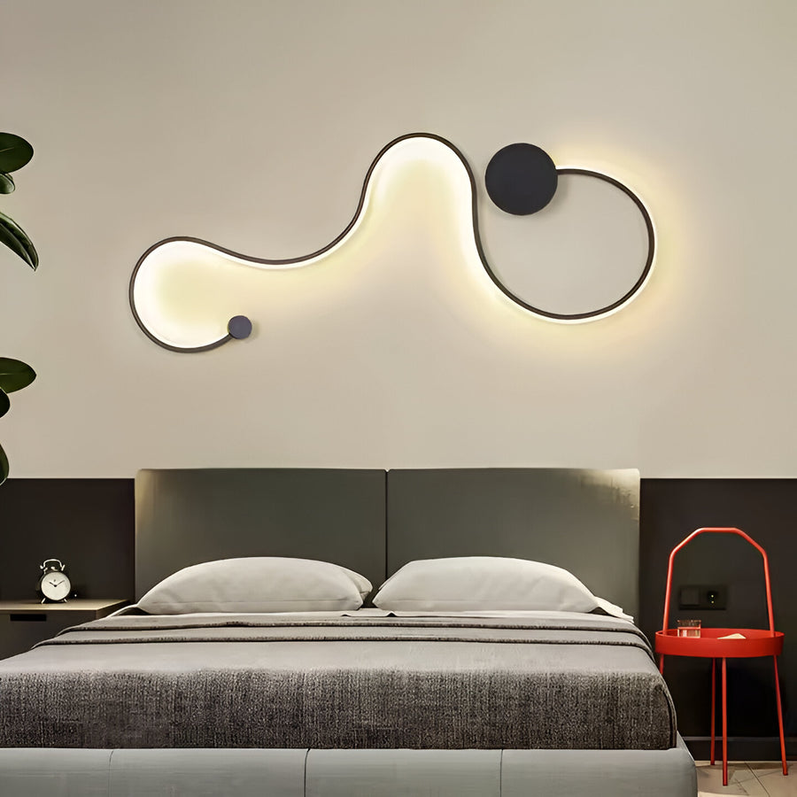 Zastosuj LED Delilah 38 W dekoracyjny światło/gorący/neutralny metal i czarny silikon