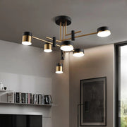 Żyrandol LED Ionitus 72W czarny, ramiona, metal