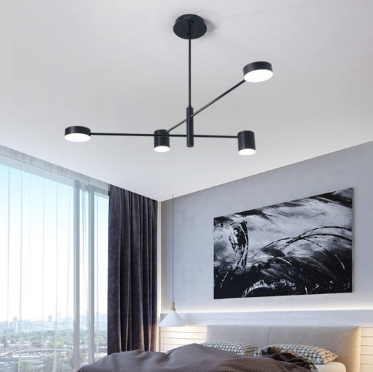Żyrandol LED GALIOS 48W, 4 elementy, światło zimne/ciepłe/neutralne, czarne nowoczesne żyrandole Domyślny tytuł Alessandro Design