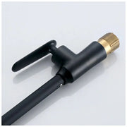 Ceramiczna głowica mieszająca do umywalki, czarna, obrotowa wylewka, przyłącza w zestawie EC01