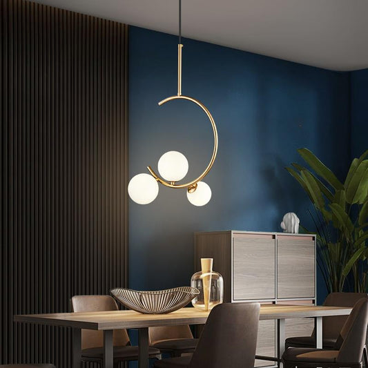 Żyrandol LOFT Atrium, 3x G9, białe złoto, metal, regulowana wysokość