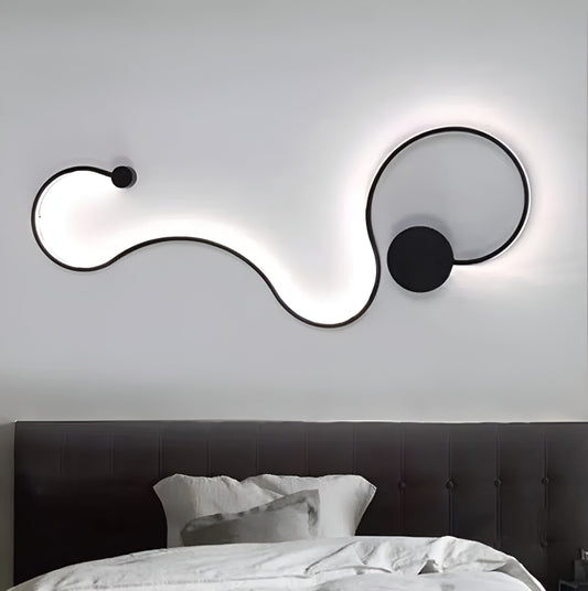 Zastosuj LED Delilah 38 W dekoracyjny światło/gorący/neutralny metal i czarny silikon