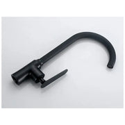 Ceramiczna głowica mieszająca do umywalki, czarna, obrotowa wylewka, przyłącza w zestawie EC01