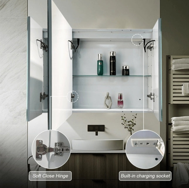 Theresa Szafa Z Lustrem LED DBP125 100x70 Szara