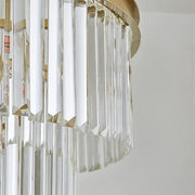 CHAMBORD Nobile Kryształowy Żyrandol 5xE14, Średnica 38 cm, Matowe Złoto, Regulowana Wysokość