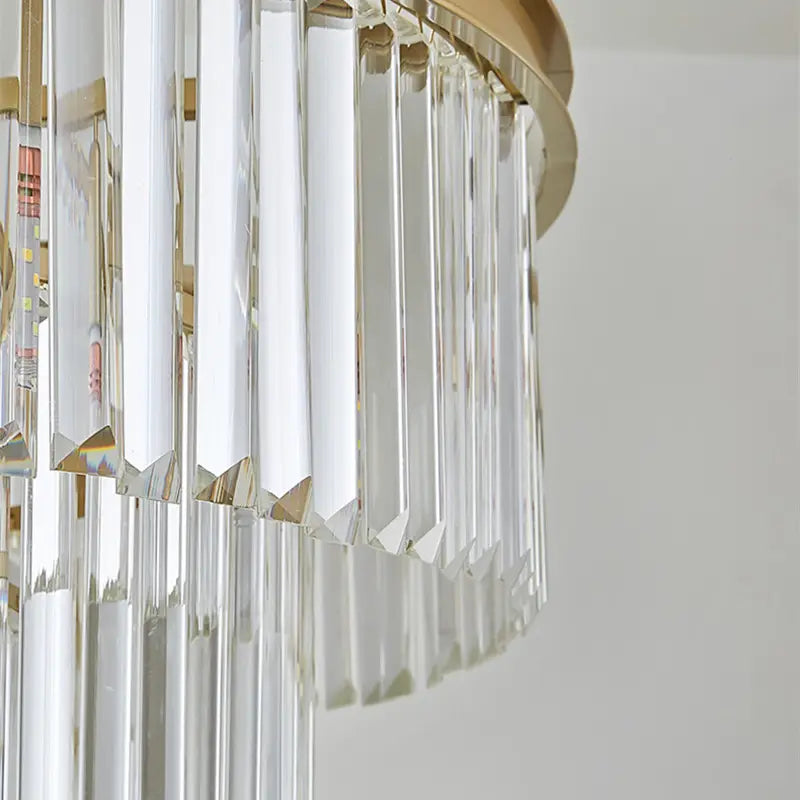 CHAMBORD Nobile Kryształowy Żyrandol 5xE14, Średnica 38 cm, Matowe Złoto, Regulowana Wysokość