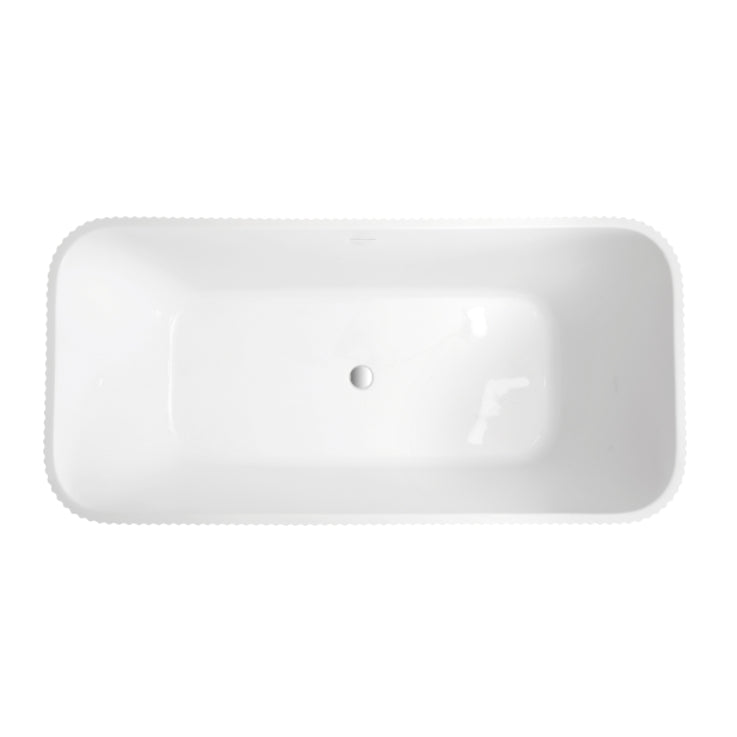 Wanna wolnostojąca, owalna, akrylowa, biała, 150×72×56 cm