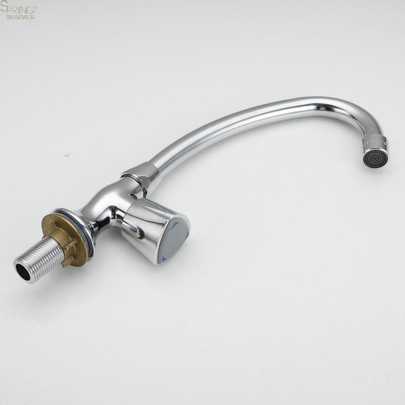 Mieszacz zimnej wody z obrotową wylewką, chrom, AR003