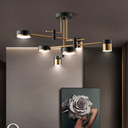 Żyrandol LED Ionitus 72W czarny, ramiona, metal