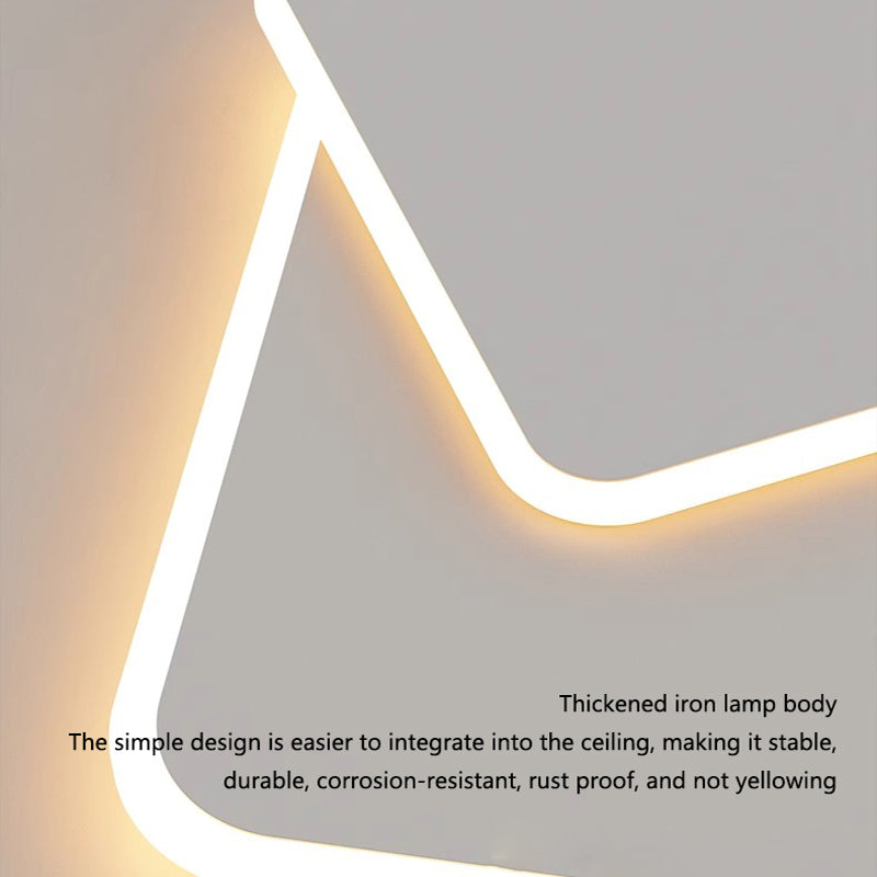 LED żyrandol z pilotem pieprzenia światła 98W, 2 kwadraty, zimno/gorące/neutralne światło, niestabilne, białe