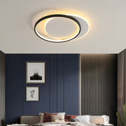 LED żyrandol z pilotem Chiara Geometria, 120 W, 3 kółka, zimno/gorące/neutralne światło, niestabilne, czarne