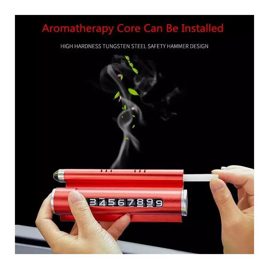 Uchwyt samochodowy do wyświetlania numeru telefonu, niebieski