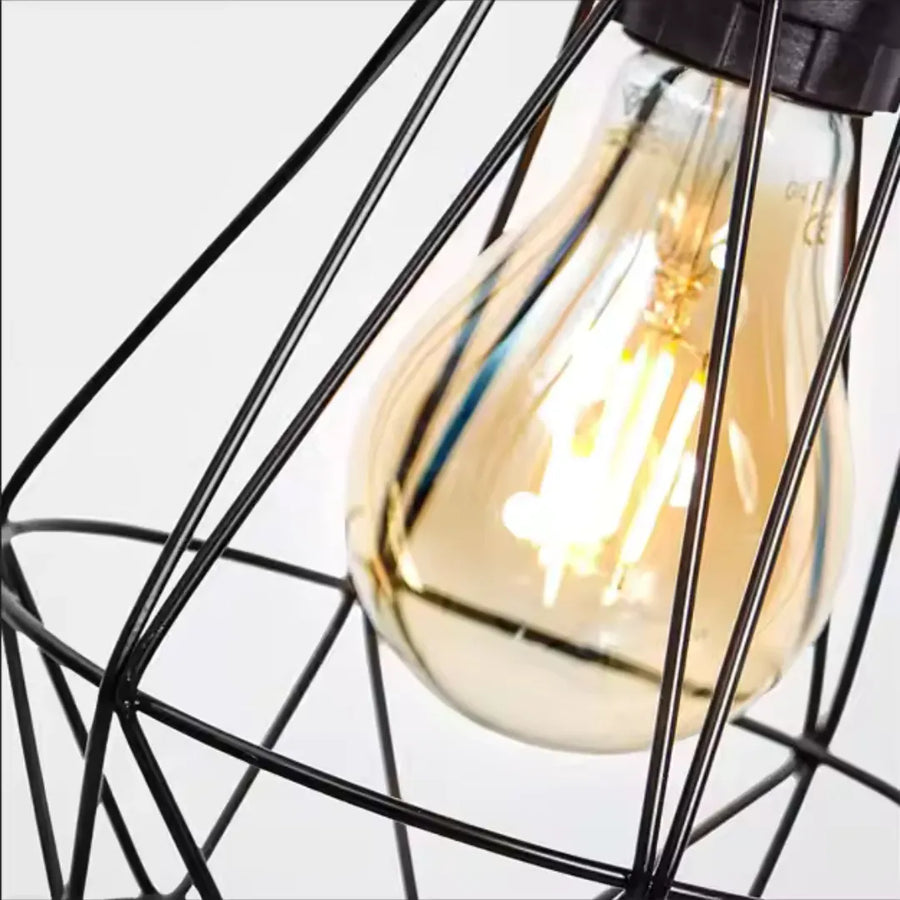 Żyrandol z abażurem, GRACIE, diamentowy, 1XE27, czarny