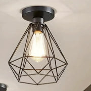 Żyrandol z abażurem, GRACIE, diamentowy, 1XE27, czarny