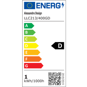 Kryształowy żyrandol LED LLC213/400GD okrągły, 22W, światło zimne/ciepłe/neutralne, kryształ, złoty