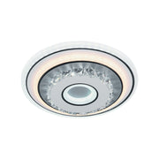 Żyrandol kryształowy LED MITA 28W, średnica 20 cm, okrągły, światło zimne/ciepłe/neutralne, biały