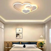 Żyrandol LED z pilotem AMI 50 W, 3 serca, światło zimne/ciepłe/neutralne, ściemnialny, biały