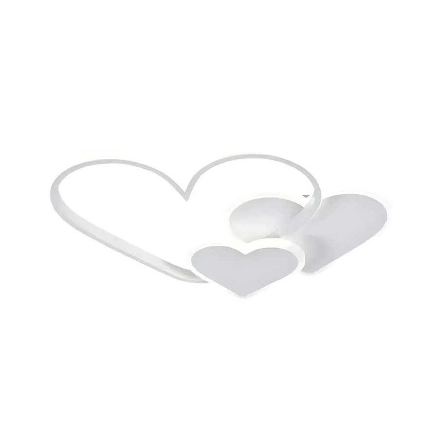 Żyrandol LED z pilotem AMI 50 W, 3 serca, światło zimne/ciepłe/neutralne, ściemnialny, biały