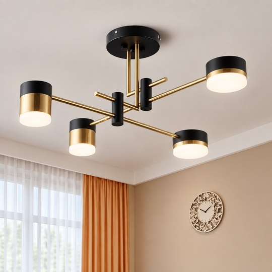 Żyrandol LED Palius 48W Czarny, 4 ramiona Domyślny tytuł Alessandro Design