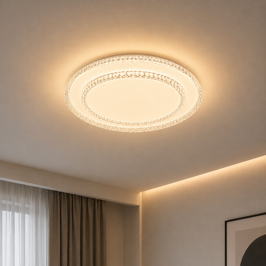 Żyrandol LED QIKIQTAALUK Noble, 40W, średnica 38 cm, światło ciepłe/neutralne/zimne, biały