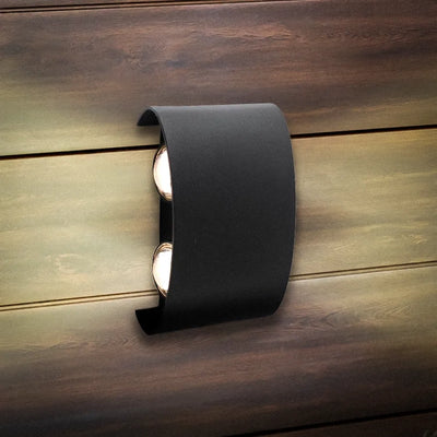 Fantas Kinkiet zewnętrzny i wewnętrzny LED, 4 źródła x 1 W, IP65, metaliczny, czarny, 3000 K