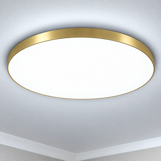 Lampa sufitowa LED SOLIS, śr.47cm, 70W, światło zimne 6000K, kolor złoty