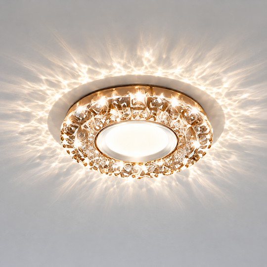ORBITA LED Spot, 5W, Okrągły, Zimne/Ciepłe Światło, Antyczny Brąz, Żywica i Szkło
