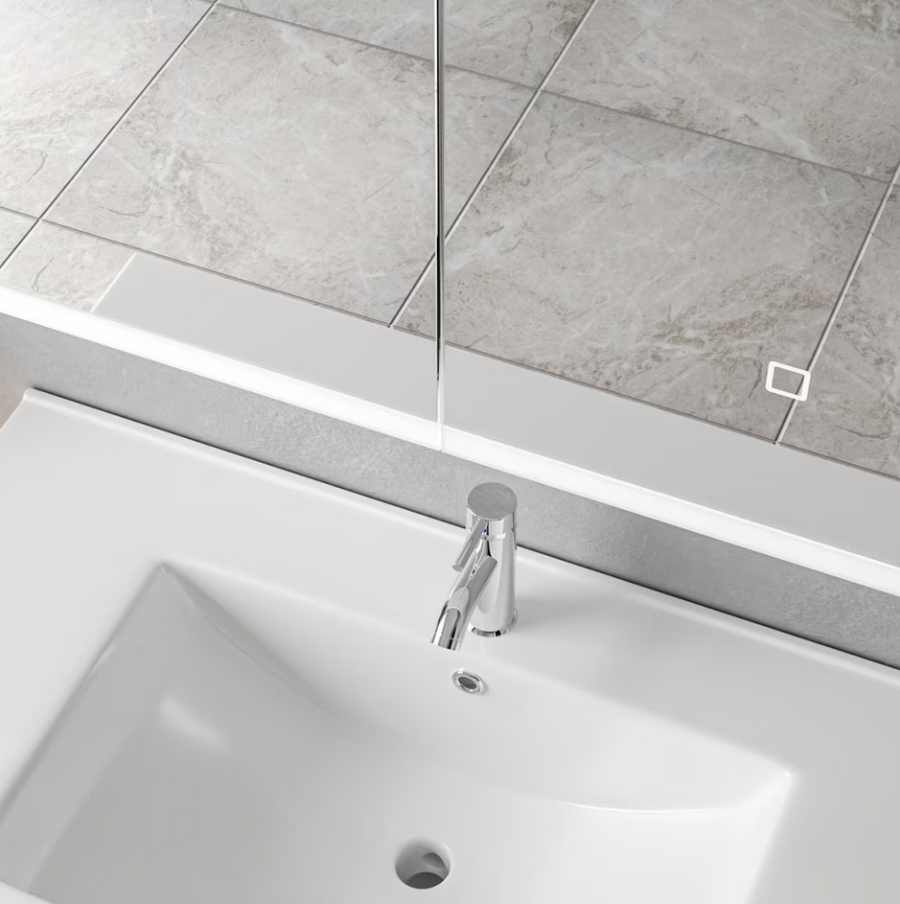 Ingrid Szafa Z Lustrem LED DBP123 80x70 Biała