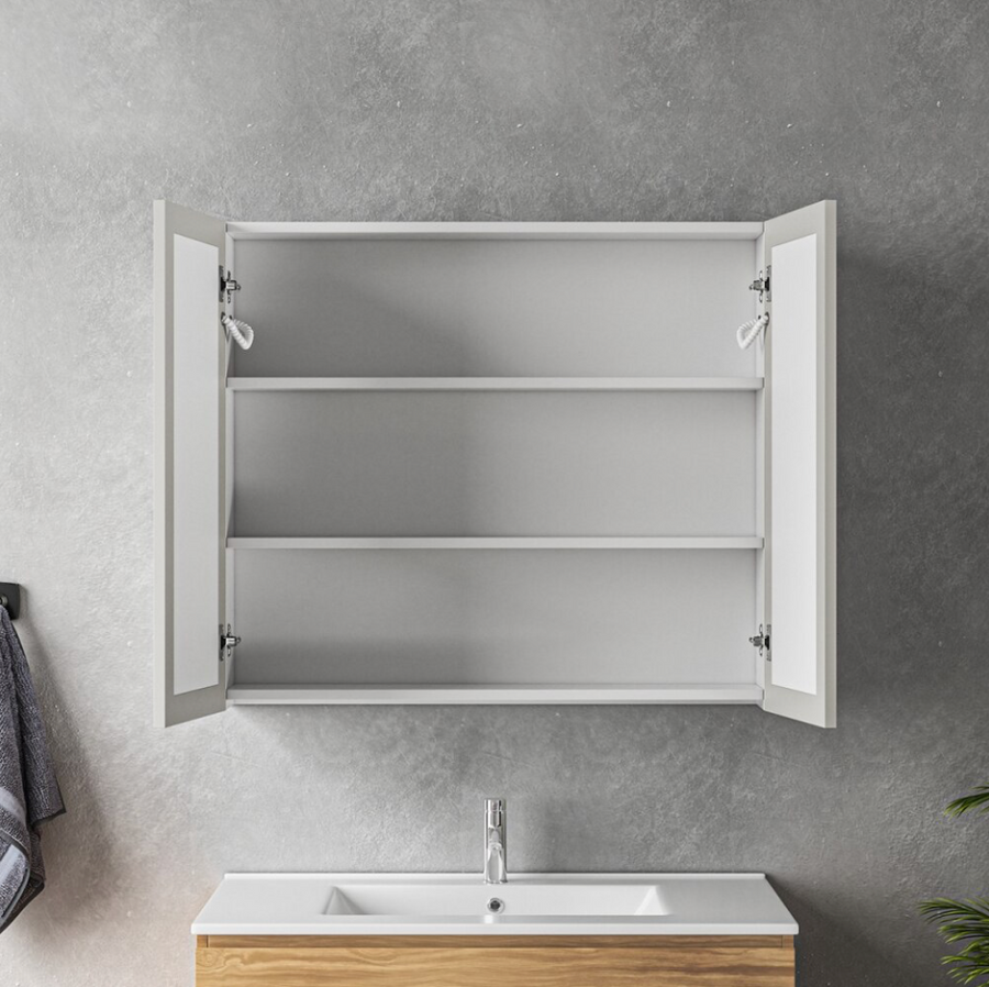 Ingrid Szafa Z Lustrem LED DBP123 80x70 Biała