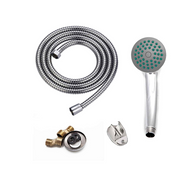 Bateria wannowa chromowana błyszcząca - zestaw kompletny z obrotową wylewką 25 cm, baterią, wężem i mimośrodami w zestawie