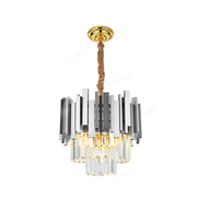 BLOIS Nobile Kryształowy Żyrandol 5xE14, Średnica 40cm, Srebrny, Regulowana Wysokość