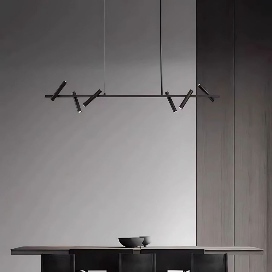 Żyrandol LED z pilotem Harman, 23 W, 6 źródeł światła, światło neutralne, czarny