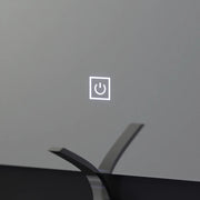 Prostokątne lustro LED, 80x60cm, rama Infinity Basic Touch