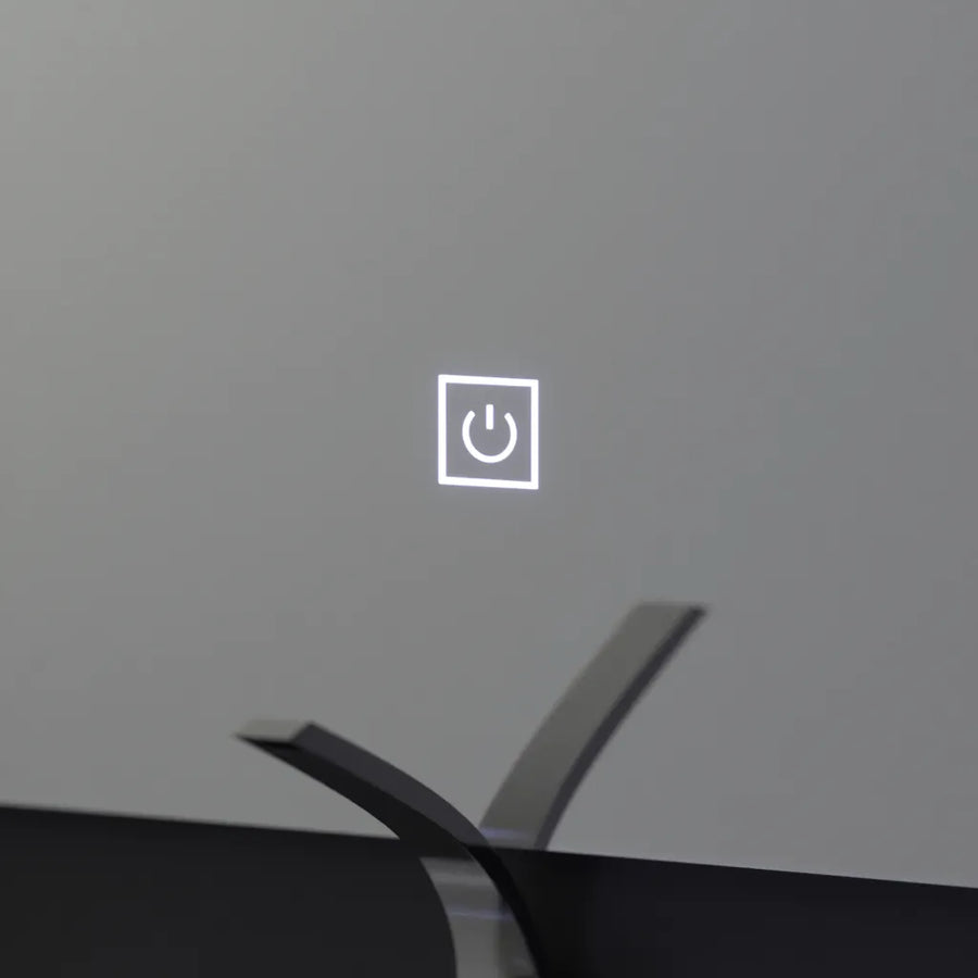 Prostokątne lustro LED, 80x60cm, rama Infinity Basic Touch