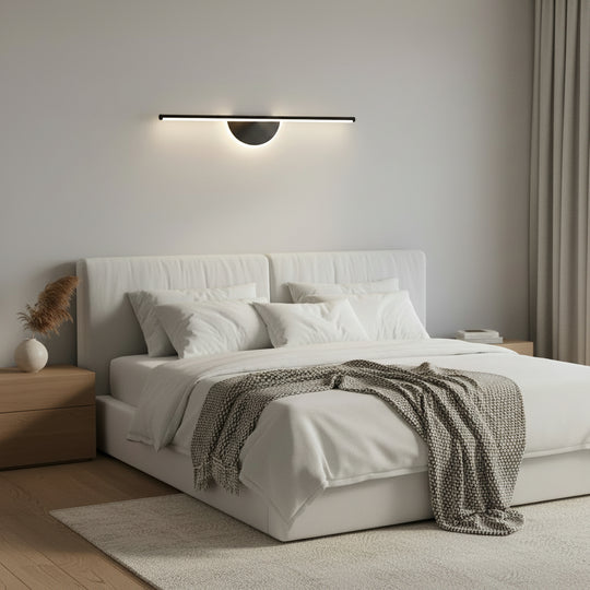 Dekoracyjny kinkiet LED BARAM, 21W, 60cm, światło ciepłe/neutralne/zimne, czarny, metal i akryl