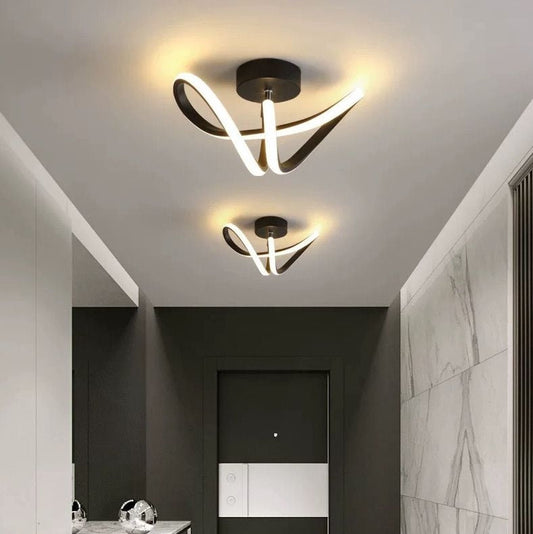 Żyrandol LED Pulse VERTEX, 24 W, falisty, zimne/ciepłe/neutralne światło, czarny