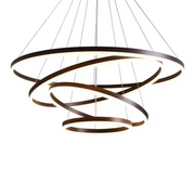 LED żyrandol LED zawieszony z pilotem CASIAN 130W, 4 kół, zimno/gorące/neutralne światło, niestabilne, czarne, regulowana wysokość