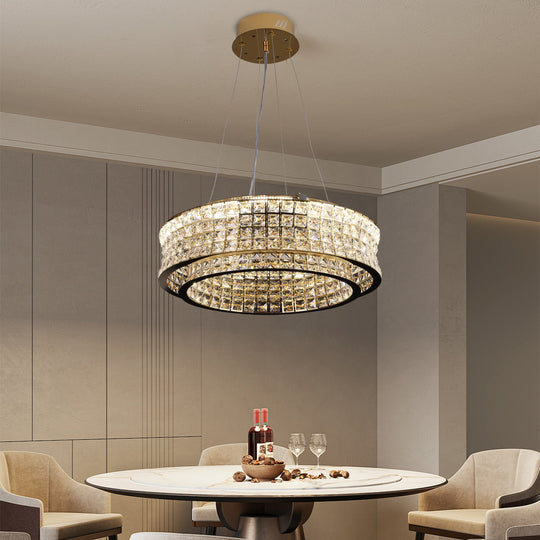 Żyrandol LED z pilotem, LLC160/500GD, kryształ i metal, 54W, możliwość przyciemniania, regulowana wysokość, światło chłodne/ciepłe/neutralne, luksusowe oświetlenie Żyrandole LED z pilotem Domyślny tytuł Alessandro Design