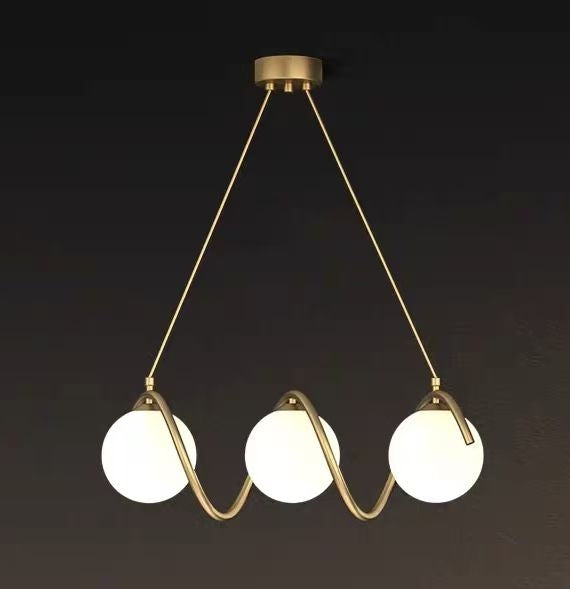 Żyrandol LOFT Haven, 3x G9, białe złoto, metal, regulowana wysokość, nowoczesny