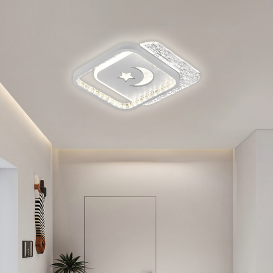 Żyrandol LED PERU 39W, 2 kwadraty, światło zimne/ciepłe/neutralne, czarny